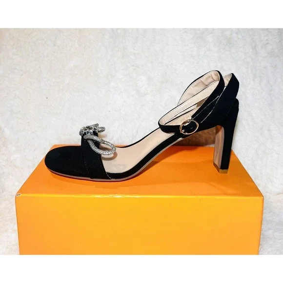 Milanolce Women’s Bow Tie Rhinestone Sandals (Amputee Shoe) Left Only - Size 10 - Picture 2 of 6